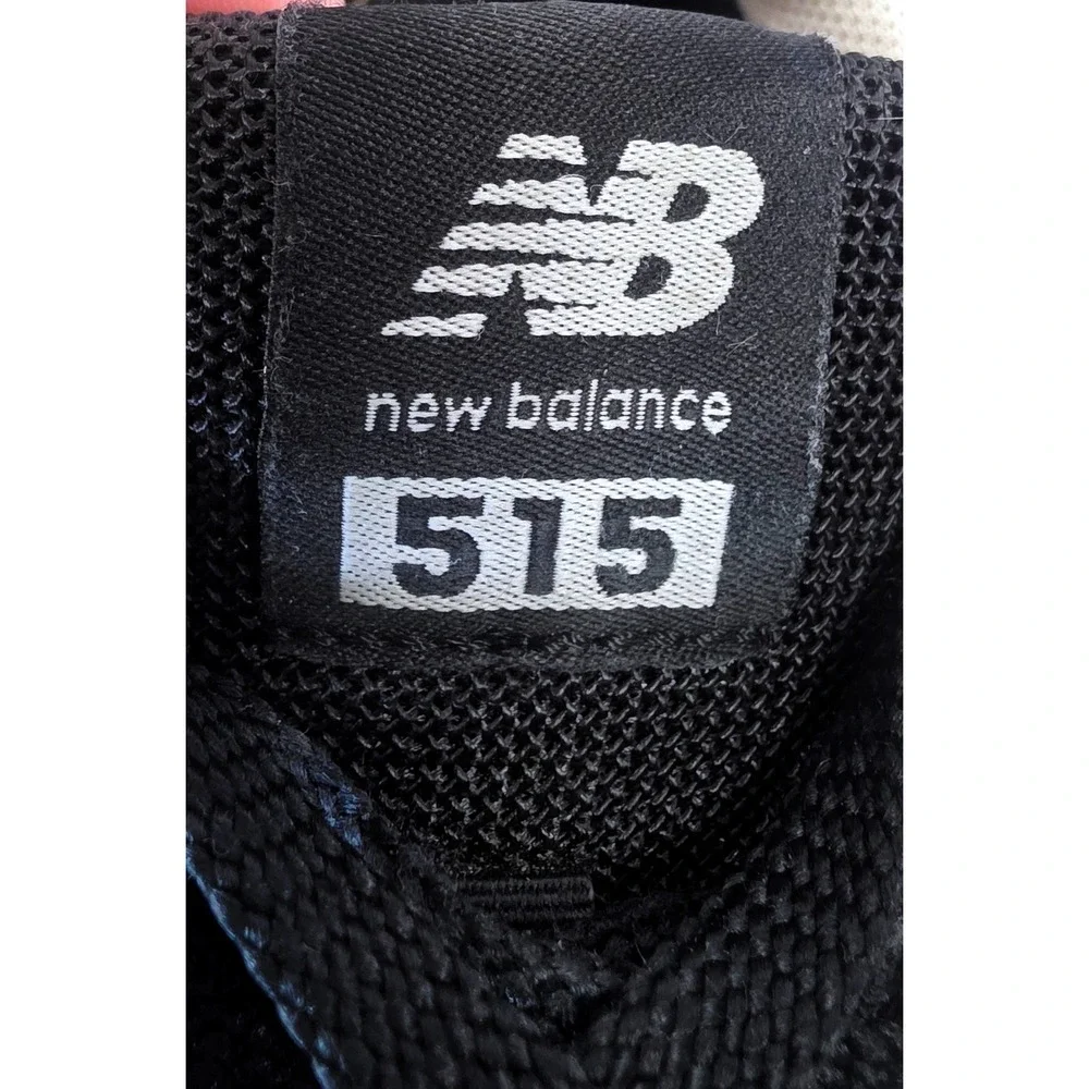 New Balance 515 Sneakers Black Grey Suede Mesh WL515CGB SZ 7 Cushion Insole